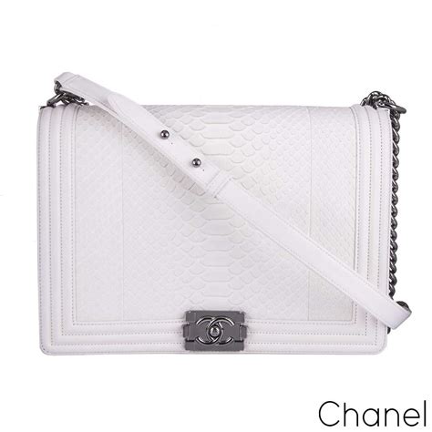 chanel white boy bag patent|chanel bag.